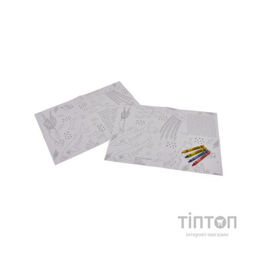 Набір для творчості Crayola Підложки-розмальовки "Підводний світ" 2 шт з олівцями (15755-C)