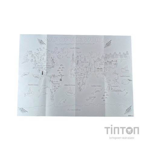 Набір для творчості Crayola Розмальовка Карта світу: Навколо Землі З олівцями (15693)