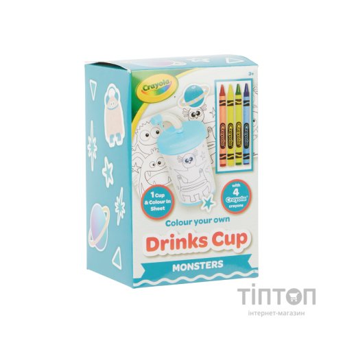 Набір для творчості Crayola Стаканчик-розмальовка Монстри З олівцями (15765-A)