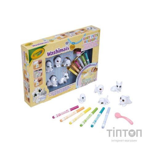 Набір для творчості Crayola Washimals Домашні тваринки, , з фломастерами 5 шт (74-7516)