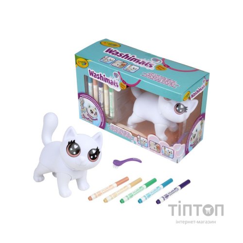 Набір для творчості Crayola Washimals Котик- велетень, з фломастерами 5 шт (74-7518)