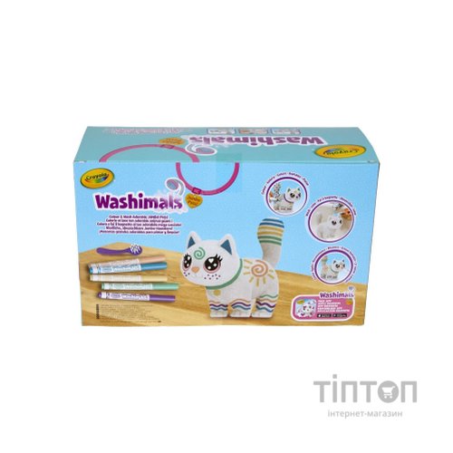 Набір для творчості Crayola Washimals Котик- велетень, з фломастерами 5 шт (74-7518)