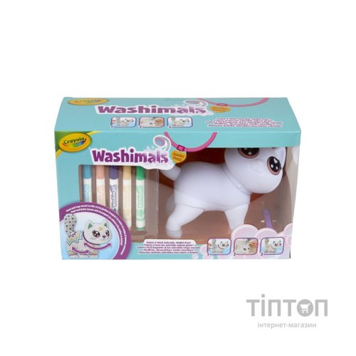 Набір для творчості Crayola Washimals Котик- велетень, з фломастерами 5 шт (74-7518)