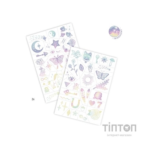 Набір для творчості Djeco Наклейки на тіло З райдужним переливом Талісмани (DJ09596)