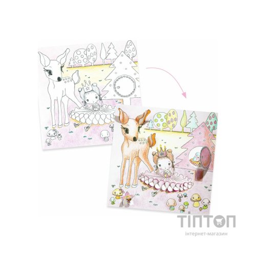 Набір для творчості Djeco Розфарбовування Маленькі віконця Пупі (DJ09699)