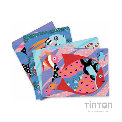 Набір для творчості Djeco Рисование песком и блестками Радужные рыбки (DJ08661)