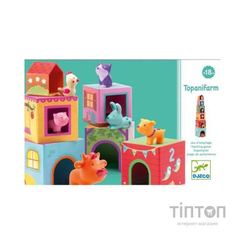 Набір для творчості DJECO Топанимо ферма 6 кубиків +6 тварин (DJ09108) дитяча творчість