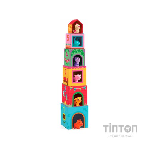 Набір для творчості DJECO Топанимо ферма 6 кубиків +6 тварин (DJ09108) дитяча творчість