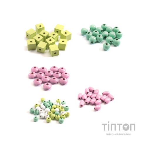 Набір для творчості Djeco з дерев'яними бусинами Квіти (DJ09808)