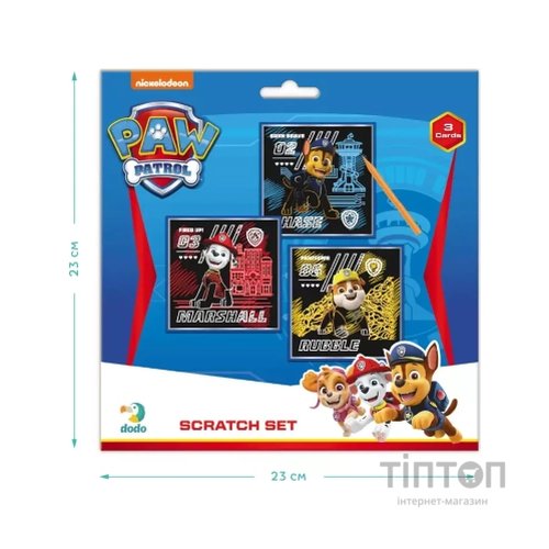 Набір для творчості DoDo гравюр Paw Patrol 3 шт (200193)