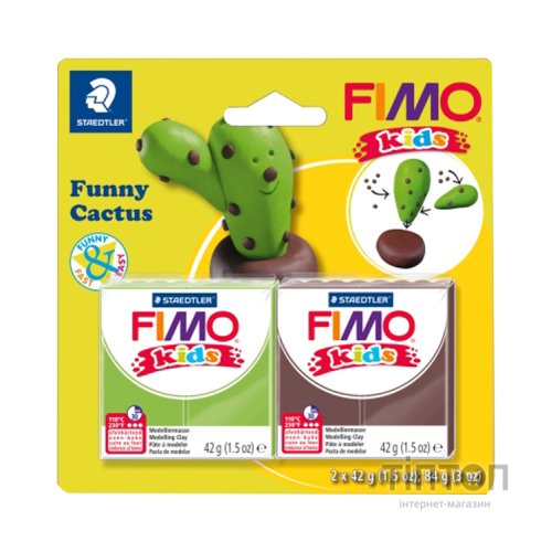 Набір для творчості Fimo Kids Кактус 2 кольори х 42 г (4007817057292)