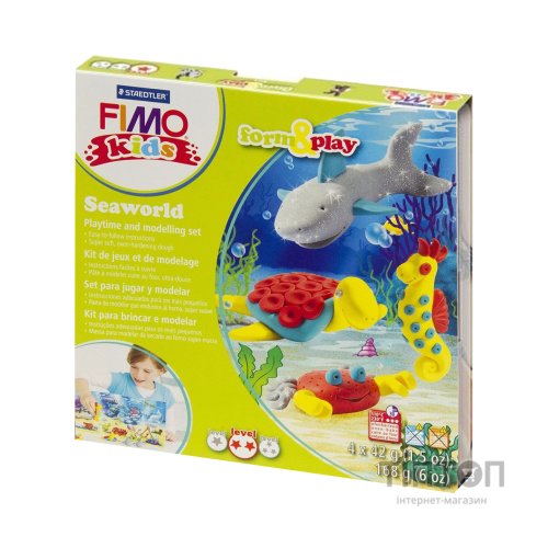 Набір для творчості Fimo Kids Морський світ 4 кольори х 42 г (4007817806296)