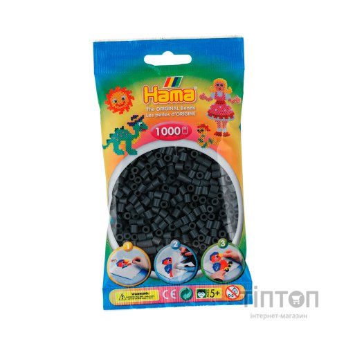 Набір для творчості Hama чорних намистин 1000 шт термомозаіка (207-18)