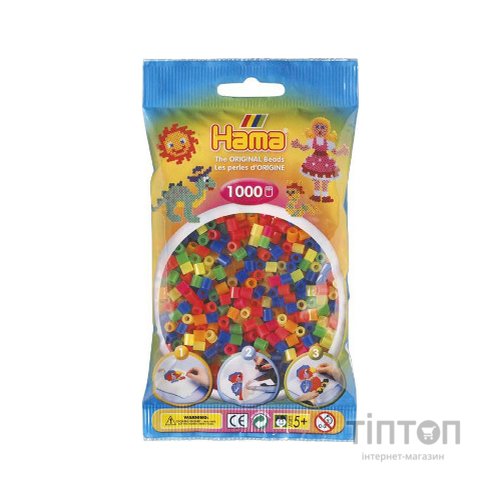 Набір для творчості Hama кольорових намистин 1000 шт термомозаіка (207-51)