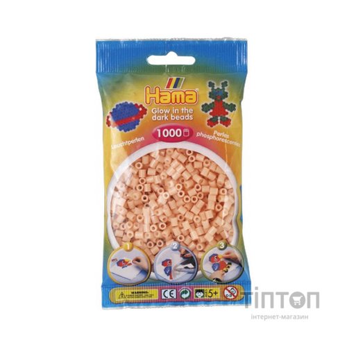 Набір для творчості Hama Midi червоних сяючих намистин, 1000 шт термомозаіка (207-56)