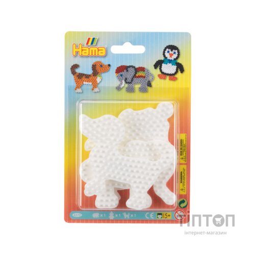 Набір для творчості Hama Набір малих полів для термомозаїки Midi 5+ Слон, пінгвін і с (4572)