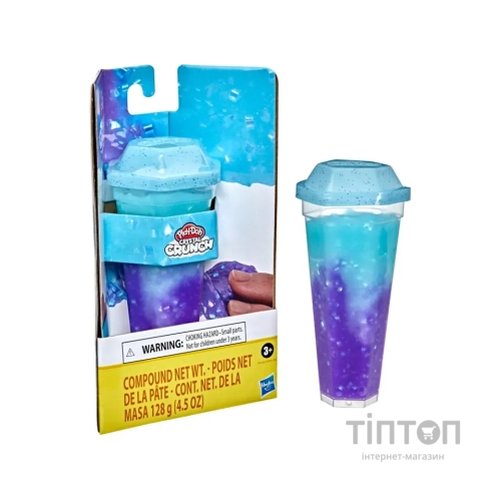 Набір для творчості Hasbro Play-Doh 1 Баночка слайма CRYSTAL CRUNCH ICY BLUE PURPLE (F5163)