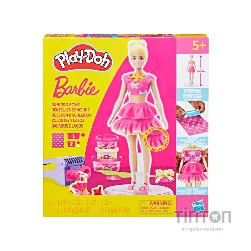 Набір для творчості Hasbro Play-Doh Barbie Рюші та банти. з масою для ліплення (G1361)