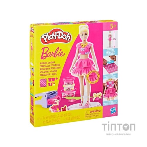 Набір для творчості Hasbro Play-Doh Barbie Рюші та банти. з масою для ліплення (G1361)