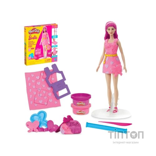 Набір для творчості Hasbro Play-Doh Barbie Серця та волосся з масою для ліплення (G1357)