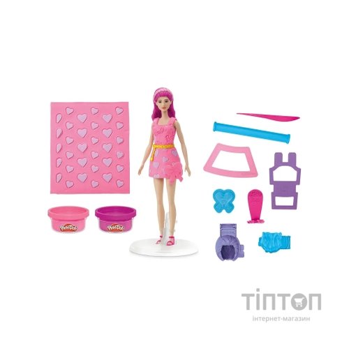Набір для творчості Hasbro Play-Doh Barbie Серця та волосся з масою для ліплення (G1357)
