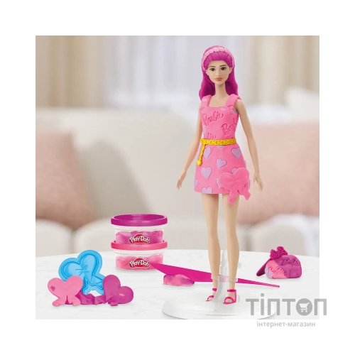 Набір для творчості Hasbro Play-Doh Barbie Серця та волосся з масою для ліплення (G1357)