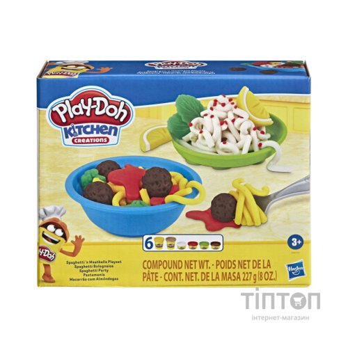 Набір для творчості Hasbro Play-Doh Кухонне приладдя Спагеті та тефтелі (E8680)