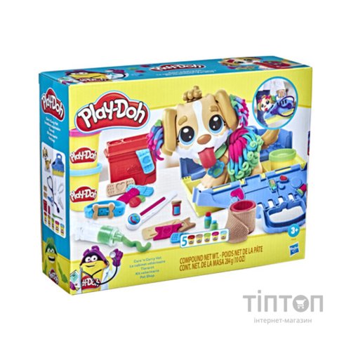 Набір для творчості Hasbro Play-Doh Прийом у ветеринара з пластиліном (F3639)