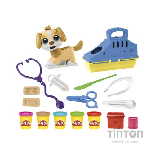 Набір для творчості Hasbro Play-Doh Прийом у ветеринара з пластиліном (F3639)