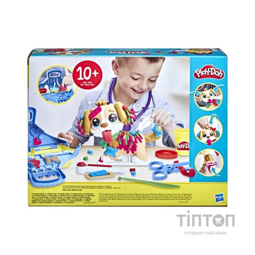 Набір для творчості Hasbro Play-Doh Прийом у ветеринара з пластиліном (F3639)