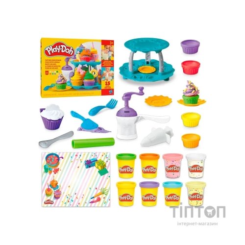 Набір для творчості Hasbro Play-Doh Вежа капкейків з масою для ліплення (G0529)
