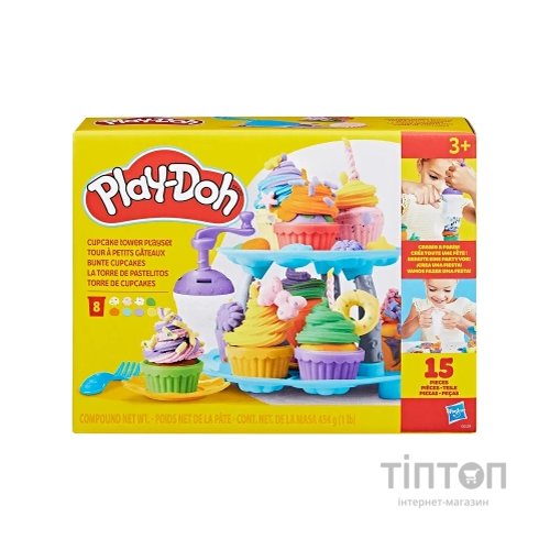 Набір для творчості Hasbro Play-Doh Вежа капкейків з масою для ліплення (G0529)
