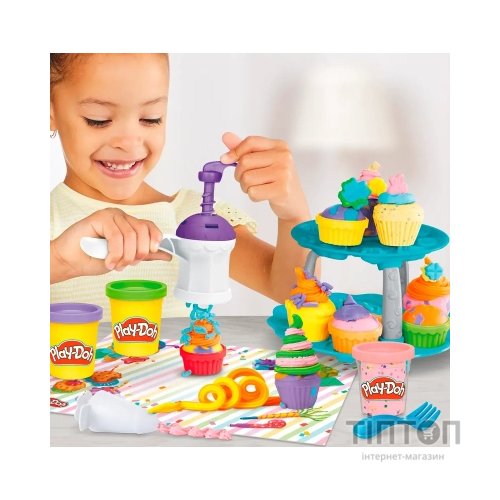 Набір для творчості Hasbro Play-Doh Вежа капкейків з масою для ліплення (G0529)