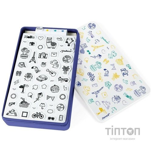 Набір для творчості Janod Штампы Мир 50 шт. (J07800)