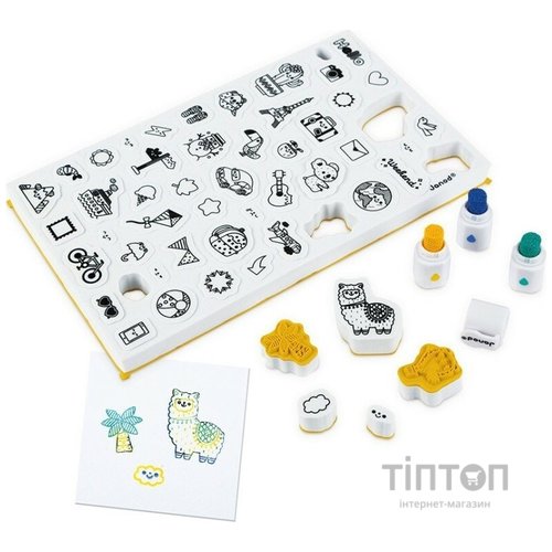 Набір для творчості Janod Штампы Мир 50 шт. (J07800)