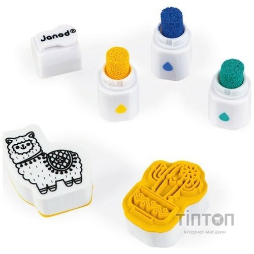 Набір для творчості Janod Штампы Мир 50 шт. (J07800)