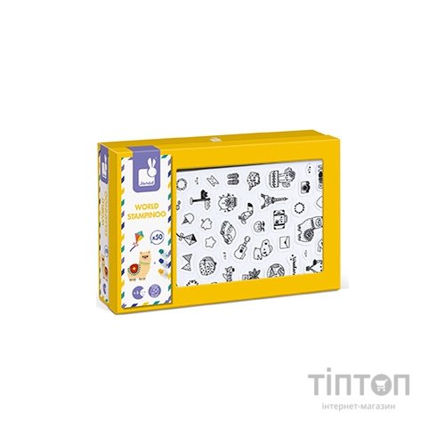 Набір для творчості Janod Штампы Мир 50 шт. (J07800)
