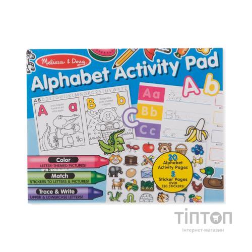 Набір для творчості Melissa&Doug Альбом розмальовок / наліпок Алфавіт (MD8563)