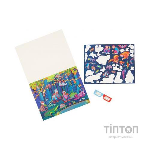 Набір для творчості Melissa&Doug Багаторазові 3D наліпки з окулярами Місця існування тварин (MD9376)