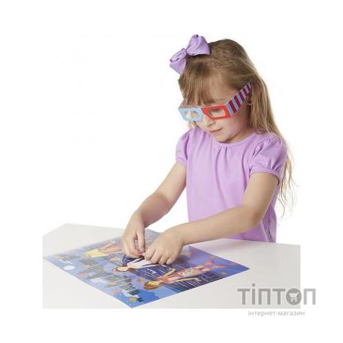 Набір для творчості Melissa&Doug Багаторазові 3D наліпки з окулярами Мода (MD9374)