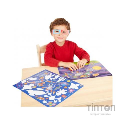 Набір для творчості Melissa&Doug Багаторазові 3D наліпки з окулярами Пригоди (MD9375)