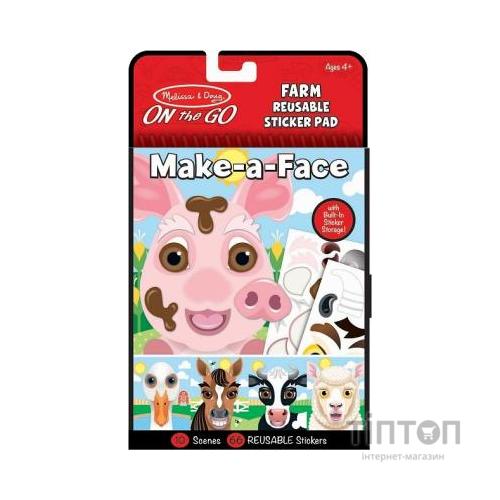 Набір для творчості Melissa&Doug Блокнот з багаторазовими наліпками Ферма (MD30511)