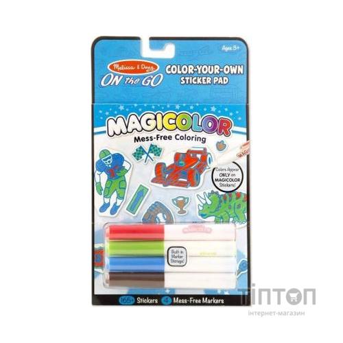 Набір для творчості Melissa&Doug Магічні наліпки-розмальовки - блакитні (MD9130)