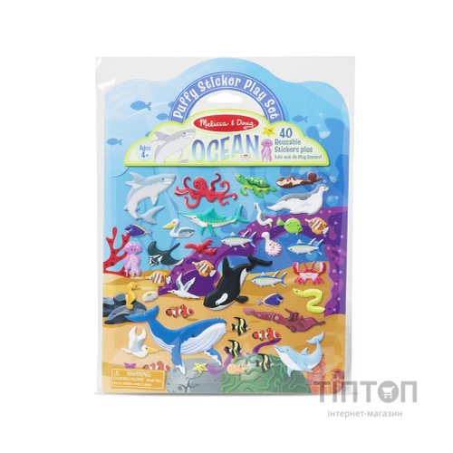 Набір для творчості Melissa&Doug об'ємні багаторазові наліпки Океан (MD30520)
