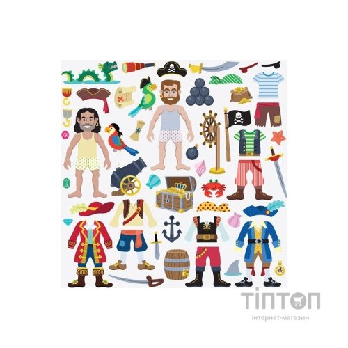 Набір для творчості Melissa&Doug Об'ємні багаторазові наліпки Пірати (MD9102)