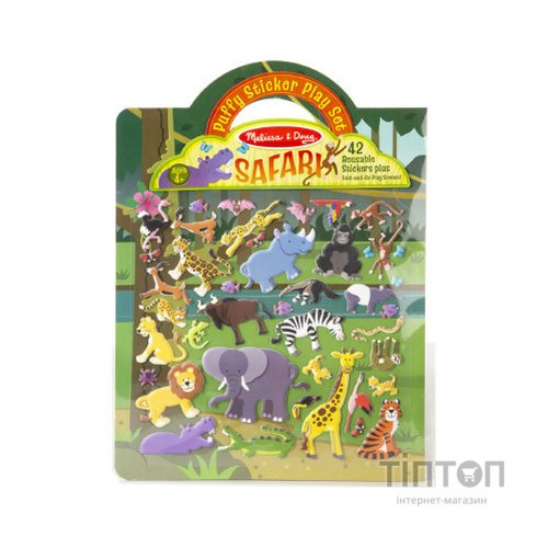 Набір для творчості Melissa&Doug Об'ємні багаторазові наліпки Сафарі (MD9106)