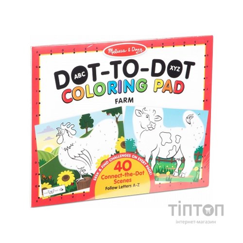 Набір для творчості Melissa&Doug розмальовок за номерами Ферма (MD30260)