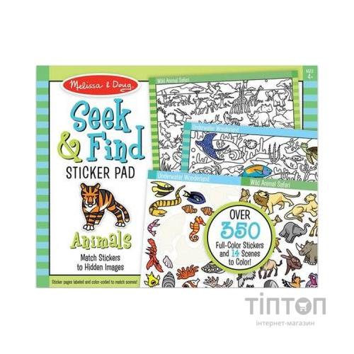Набір для творчості Melissa&Doug Знайди і наклей наклейку Тварини (MD30152/MD40152)