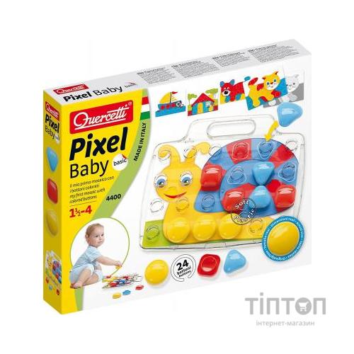 Набір для творчості Quercetti Мозаїка 24 великі фішки + дошка (4400-Q)