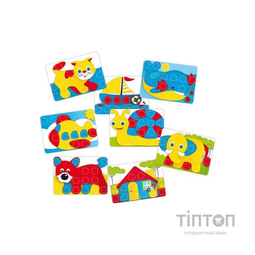 Набір для творчості Quercetti мозаїка 30 великих фішок + дошка-кейс (4401-Q)